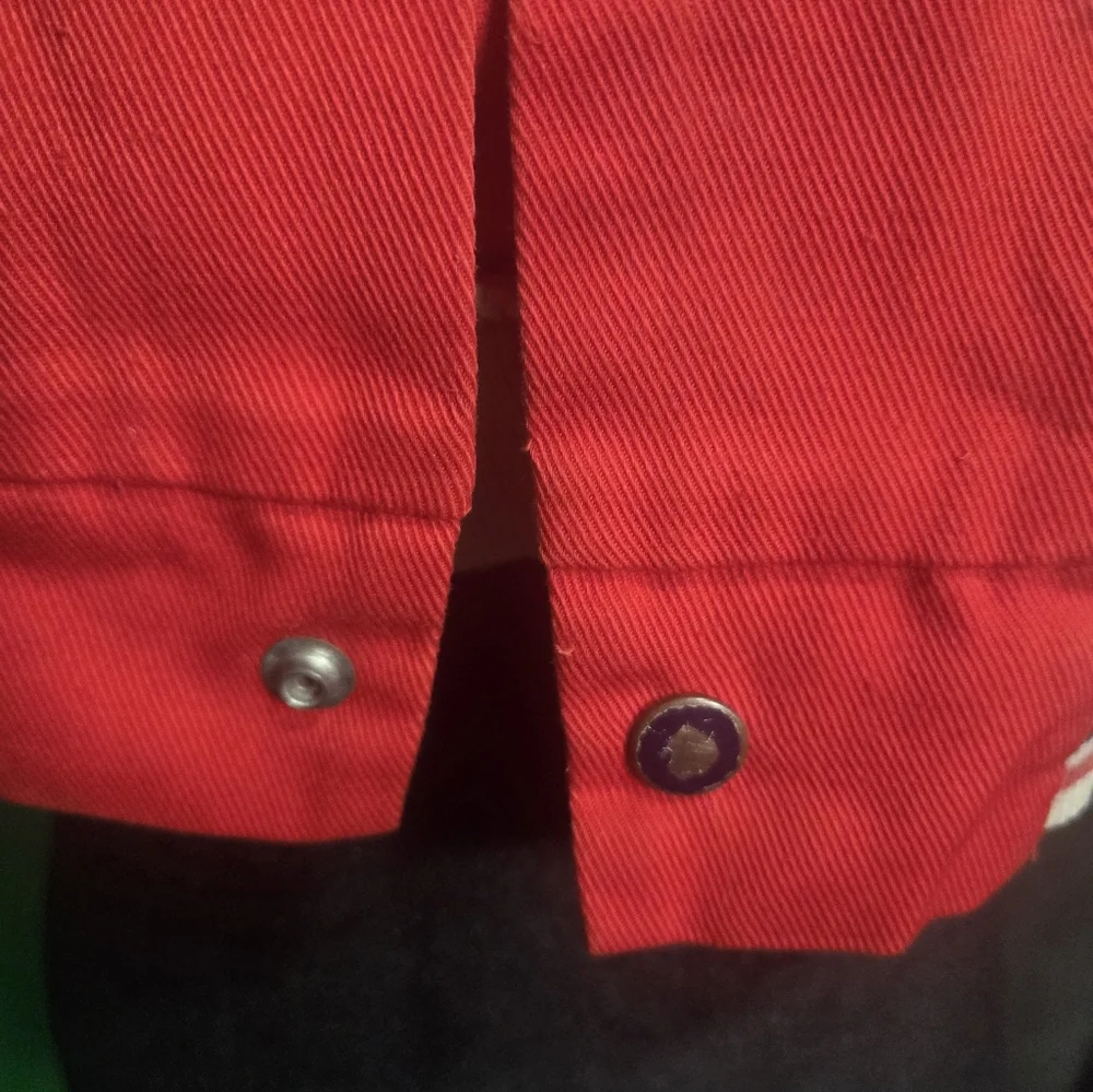 70's Vintage GENERAL Product Co. Red and Navy Kids' Baseball Patch Jacket - Picture 9 of 11